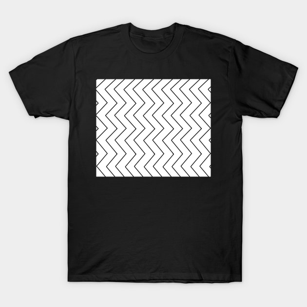 Abstract zigzag - black and white. T-Shirt by kerens